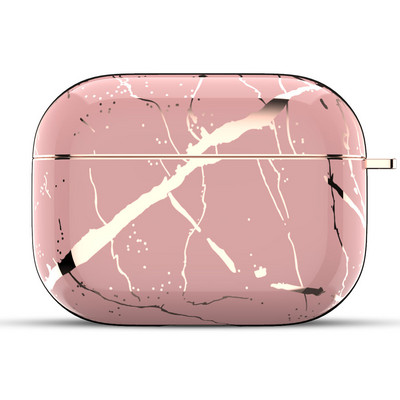 Husă pentru căști pentru huse AirPods 2 Pro, marmură galvanizată, husă de protecție dură, aurie, lucioasă, pentru AirPod 3 Air Pods Coque