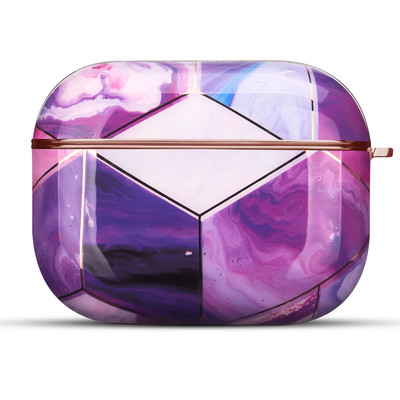 Husă pentru căști pentru huse AirPods 2 Pro, marmură galvanizată, husă de protecție dură, aurie, lucioasă, pentru AirPod 3 Air Pods Coque