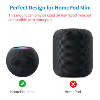 SPORTLINK Самозалепваща се скоба за стенен монтаж за пробиване за HomePod Mini Държач с управление на кабела Спестяване на място Черен Бял Син