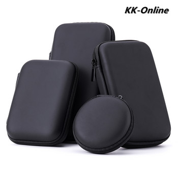 Квадратни чанти за съхранение на слушалки Калъф EVA Водоустойчив преносим калъф Bluetooth слушалки Чанта за слушалки Кутия за съхранение на слушалки