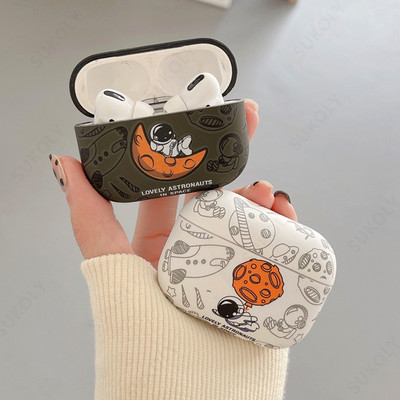 Калъф за слушалки Astronaut за Airpods 3 2 1 Pro Анимационен сладък калъф за слушалки за Apple Air Pods Pro 2 1 Earpods Калъф за зареждане КУТИЯ