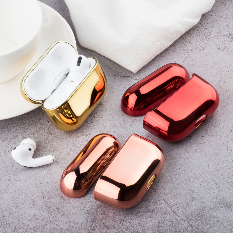 Pentru AirPods Pro 2 3 Husă de lux, placată cu aur, capac dur, Husă pentru căști fără fir Bluetooth pentru Airpod Air Pods Pro 2 Pro2 2022