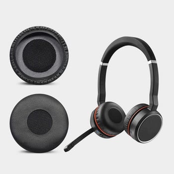 1 Ζεύγος δερμάτινο κάλυμμα μαξιλαριού για Jabra evolve 20se 30II 40 65 75 Ακουστικά Κάλυμμα Σφουγγάρι Μαλακά μαξιλάρια ακουστικών