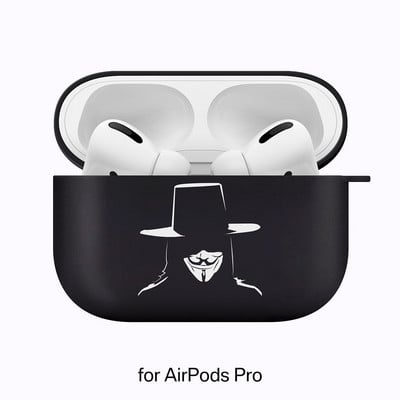 Silikonski poklopac za slušalice Airpods 1/2 Don't Touch My Pods Black Soft Protector Fundas Airpods Pro Case Air Pods ChargingBags