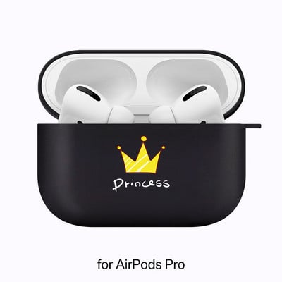 Silikonski poklopac za slušalice Airpods 1/2 Don't Touch My Pods Black Soft Protector Fundas Airpods Pro Case Air Pods ChargingBags