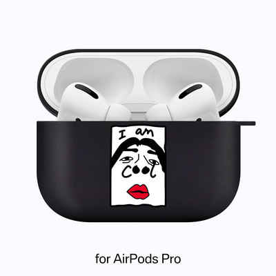 Silikonski poklopac za slušalice Airpods 1/2 Don't Touch My Pods Black Soft Protector Fundas Airpods Pro Case Air Pods ChargingBags
