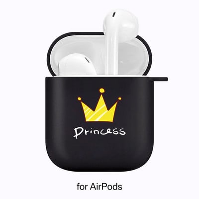 Silikonski poklopac za slušalice Airpods 1/2 Don't Touch My Pods Black Soft Protector Fundas Airpods Pro Case Air Pods ChargingBags