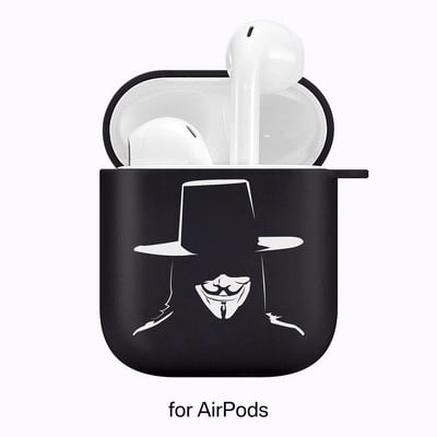 Silikonski poklopac za slušalice Airpods 1/2 Don't Touch My Pods Black Soft Protector Fundas Airpods Pro Case Air Pods ChargingBags