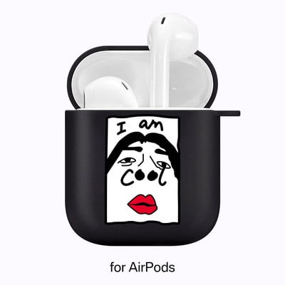 Silikonski poklopac za slušalice Airpods 1/2 Don't Touch My Pods Black Soft Protector Fundas Airpods Pro Case Air Pods ChargingBags