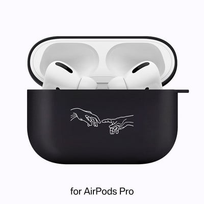 Silikonski poklopac za slušalice Airpods 1/2 Don't Touch My Pods Black Soft Protector Fundas Airpods Pro Case Air Pods ChargingBags