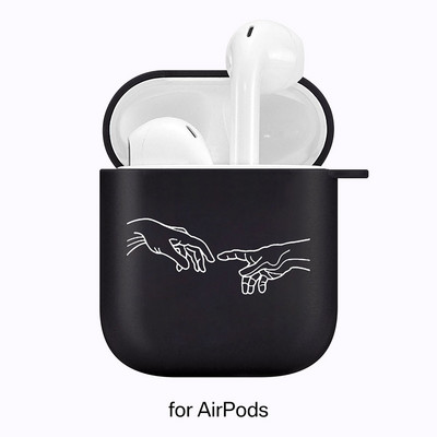 Silikonski poklopac za slušalice Airpods 1/2 Don't Touch My Pods Black Soft Protector Fundas Airpods Pro Case Air Pods ChargingBags
