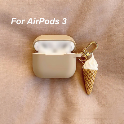 2021-es puha, folyékony szilikon tok AirPods 3 vezeték nélküli fülhallgató védőtok Apple airpods Pro fedéllel Pompom kulcstartóval