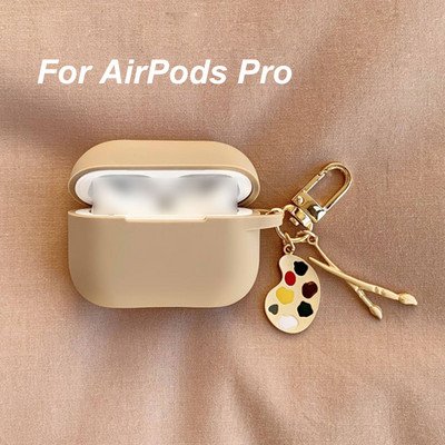 2021-es puha, folyékony szilikon tok AirPods 3 vezeték nélküli fülhallgató védőtok Apple airpods Pro fedéllel Pompom kulcstartóval