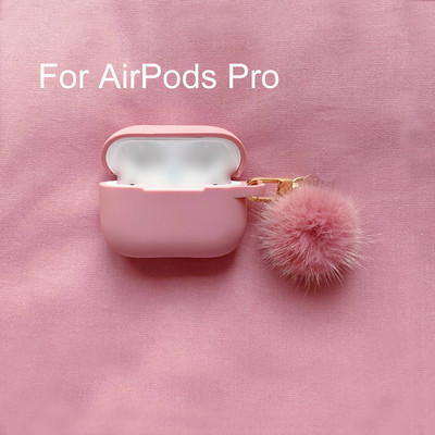 2021-es puha, folyékony szilikon tok AirPods 3 vezeték nélküli fülhallgató védőtok Apple airpods Pro fedéllel Pompom kulcstartóval