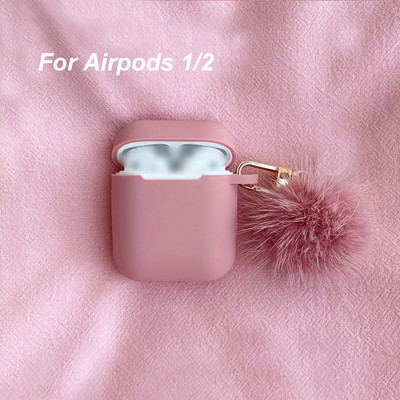 2021-es puha, folyékony szilikon tok AirPods 3 vezeték nélküli fülhallgató védőtok Apple airpods Pro fedéllel Pompom kulcstartóval