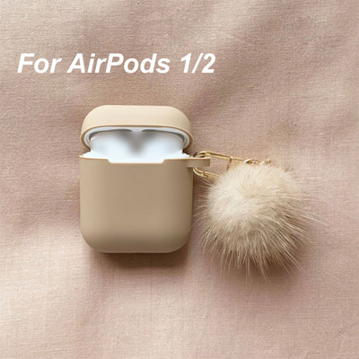 2021-es puha, folyékony szilikon tok AirPods 3 vezeték nélküli fülhallgató védőtok Apple airpods Pro fedéllel Pompom kulcstartóval