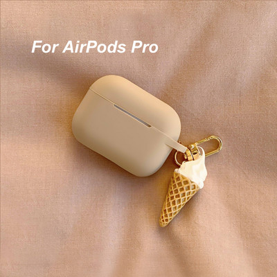 2021-es puha, folyékony szilikon tok AirPods 3 vezeték nélküli fülhallgató védőtok Apple airpods Pro fedéllel Pompom kulcstartóval