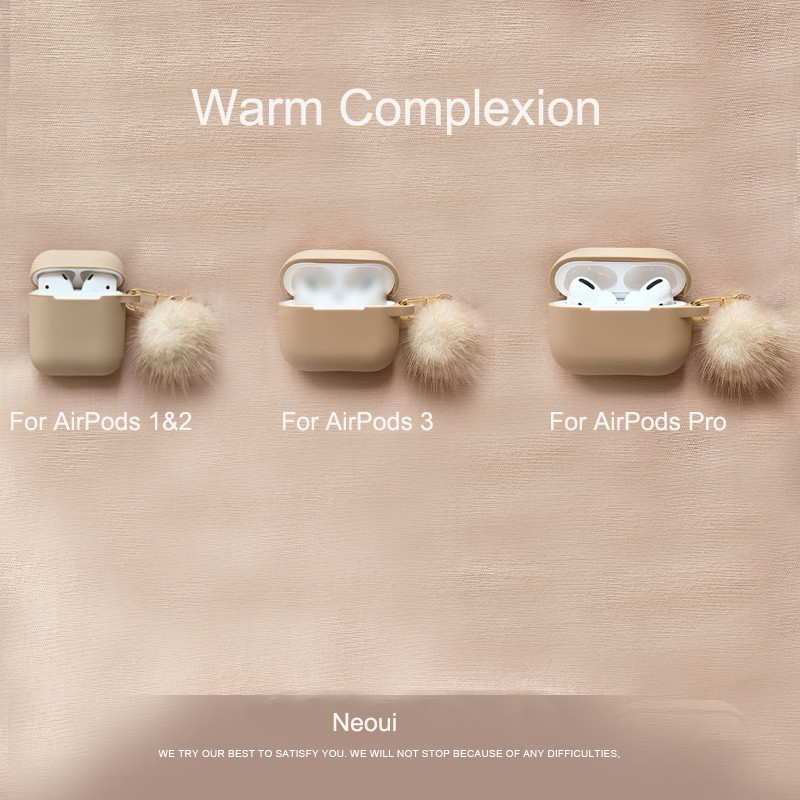 2021-es puha, folyékony szilikon tok AirPods 3 vezeték nélküli fülhallgató védőtok Apple airpods Pro fedéllel Pompom kulcstartóval