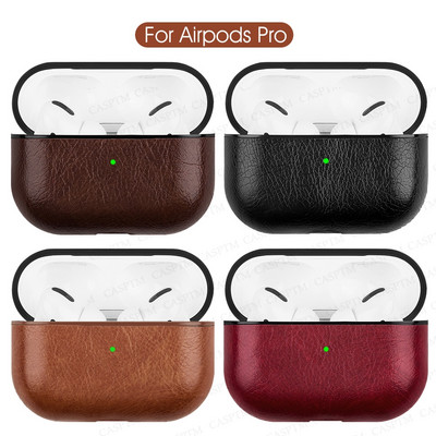 Κάλυμμα δερμάτινη θήκη για AirPods Pro 3 2 1 Πολυτελής ρετρό δερμάτινη προστατευτική θήκη για AirPods Pro 3 2 Κάλυμμα Bluetooth Θήκες ακουστικών