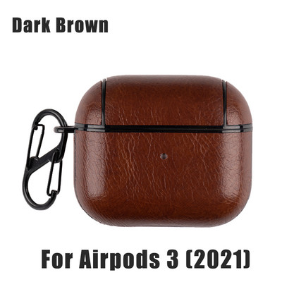 Κάλυμμα δερμάτινη θήκη για AirPods Pro 3 2 1 Πολυτελής ρετρό δερμάτινη προστατευτική θήκη για AirPods Pro 3 2 Κάλυμμα Bluetooth Θήκες ακουστικών