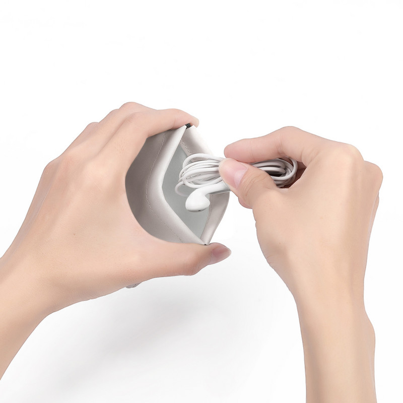 Pārnēsājams monētu maciņš Austiņu soma USB datu kabeļa organizatora konteiners Mini mazs kosmētikas lūpu krāsas uzglabāšanas maisiņš.