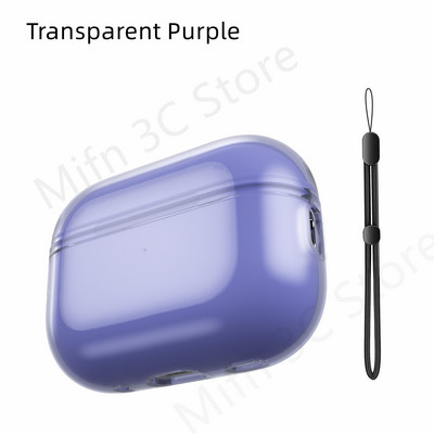 Skaidrus dėklas 2022 Naujas mados minkštas TPU Skins dangtelis su raktų pakabuko smūgiams atspariu dangteliu, skirtas airpods pro 2 kartos dėklui