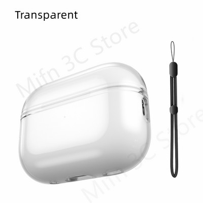 Skaidrus dėklas 2022 Naujas mados minkštas TPU Skins dangtelis su raktų pakabuko smūgiams atspariu dangteliu, skirtas airpods pro 2 kartos dėklui