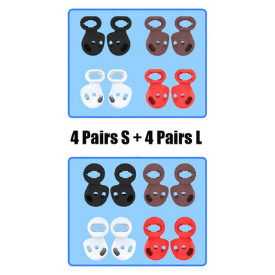 8 pari mekanih silikonskih navlaka za umeće za uši Jašci za uši Čepovi za uši Čepići za uši Kuka za uho za SAMSUNG Galaxy Buds live Bluetooth slušalice Slušalice