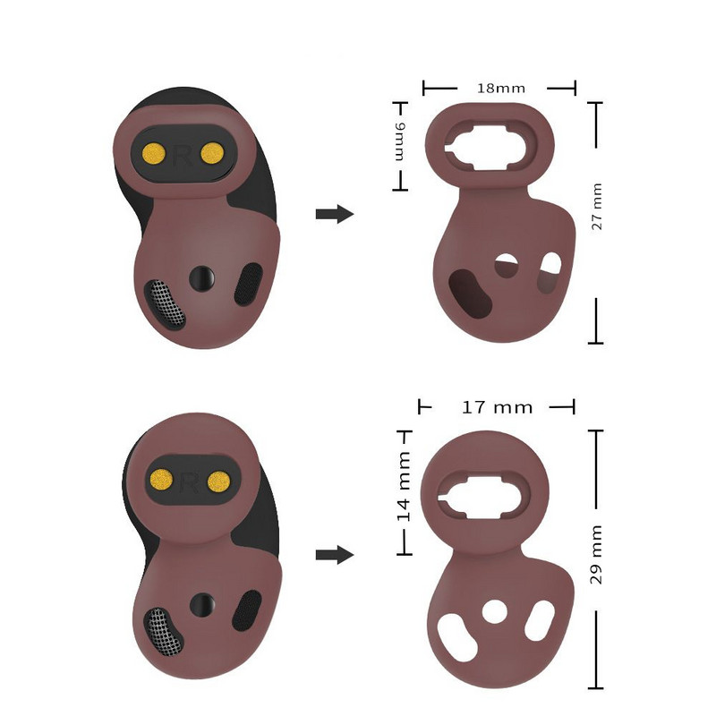 8 pari mekanih silikonskih navlaka za umeće za uši Jašci za uši Čepovi za uši Čepići za uši Kuka za uho za SAMSUNG Galaxy Buds live Bluetooth slušalice Slušalice