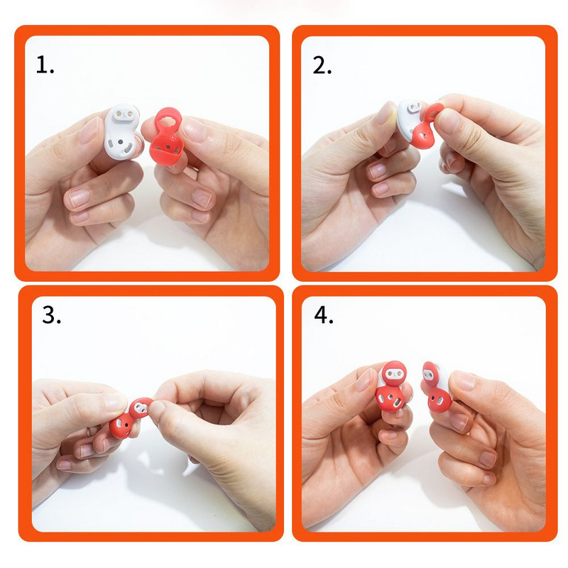 8 pari mekanih silikonskih navlaka za umeće za uši Jašci za uši Čepovi za uši Čepići za uši Kuka za uho za SAMSUNG Galaxy Buds live Bluetooth slušalice Slušalice