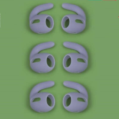 3 poros silikoninių ausinių kabliukų, skirtų „AirPods Pro“, „Earbuds“ ausinių kištukai, apsaugantys nuo praradimo ausų antgaliai Ausinių pagalvėlių dangteliai, skirti „Apple AirPods Pro AirPods 3“