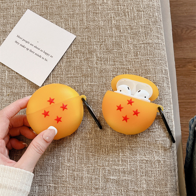 Hot Japan Anime 3D Pentagram Ball szilikon rajzfilm fülhallgató tok Airpods 1 2 Pro3 kulcstartóval Bluetooth headset puha borítással