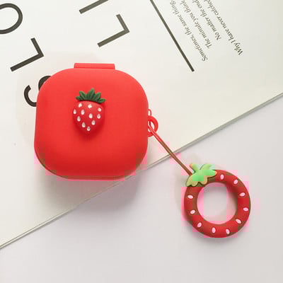 Silikonska zaštitna torbica za Samsung Galaxy buds live / buds2 2 Pro Kutija za punjenje slušalica Dodaci Slatka navlaka za ključeve u boji breskve