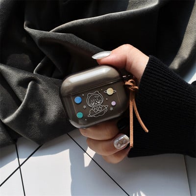 INS Hot Street Trend Moon Moon Husă translucidă pentru căști pentru Airpods Pro 2 Husă moale pentru căști pentru Airpods Pro 1 2 3