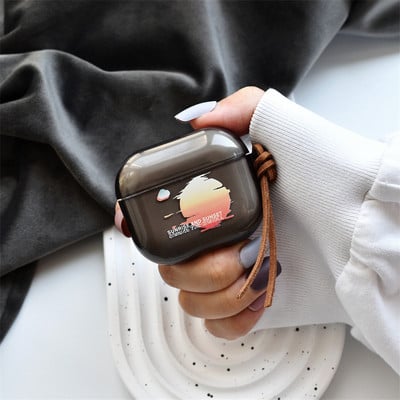 INS Hot Street Trend Moon Moon Husă translucidă pentru căști pentru Airpods Pro 2 Husă moale pentru căști pentru Airpods Pro 1 2 3