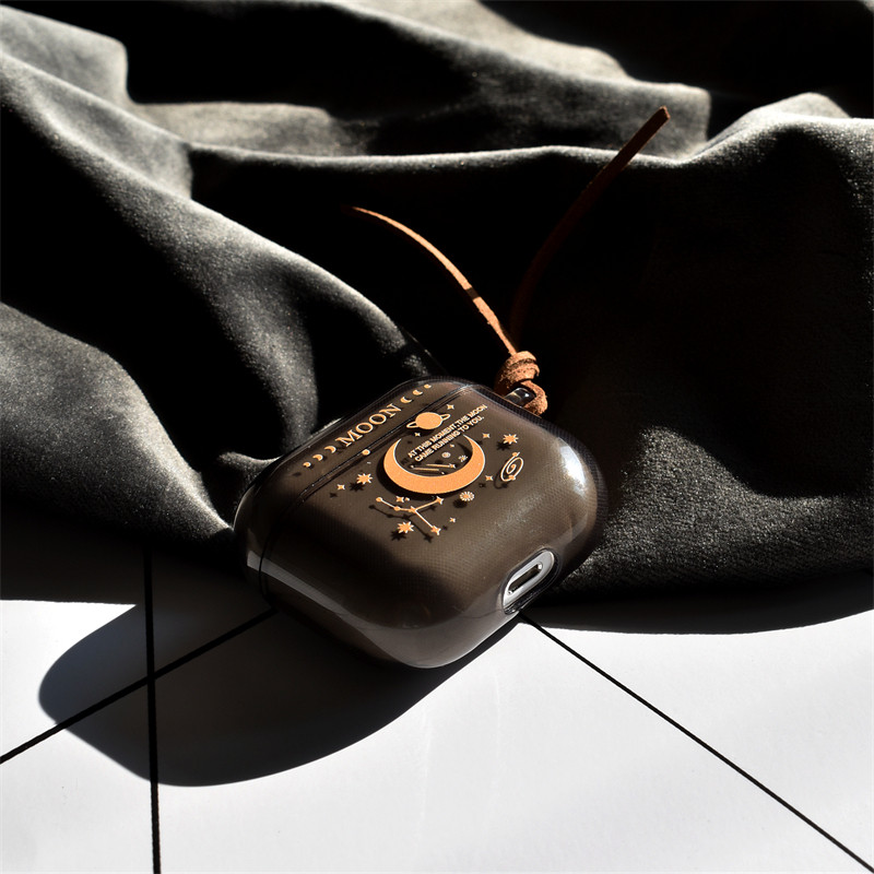 INS Hot Street Trend Moon Moon Husă translucidă pentru căști pentru Airpods Pro 2 Husă moale pentru căști pentru Airpods Pro 1 2 3