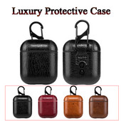 Slušalice za Apple Airpods Remen Luksuzna kožna s gumbima Slušalice Slušalice Dodaci za iPhone AirPods Poklopac