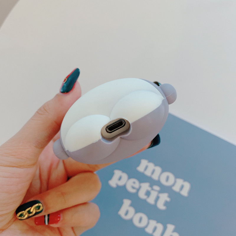 Pre AirPods 2/1 puzdro Roztomilé 3D kreslené puzdro so žralokom Bluetooth slúchadlá pre Airpods Pro 3 Príslušenstvo Ochranný kryt Darčeková krabička
