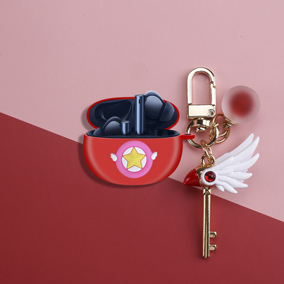 Realme Buds Air 3 futrālim, 3D jauka karikatūras raksta silikona Bluetooth austiņu vāciņš Realme Buds Air 3 ar atslēgu piekariņu Fundas