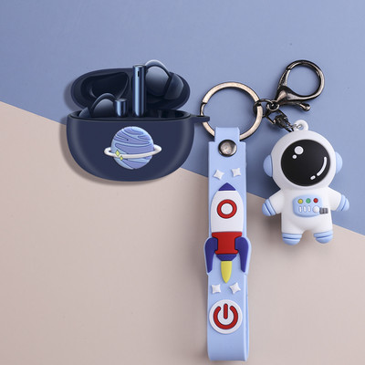 Realme Buds Air 3 futrālim, 3D jauka karikatūras raksta silikona Bluetooth austiņu vāciņš Realme Buds Air 3 ar atslēgu piekariņu Fundas