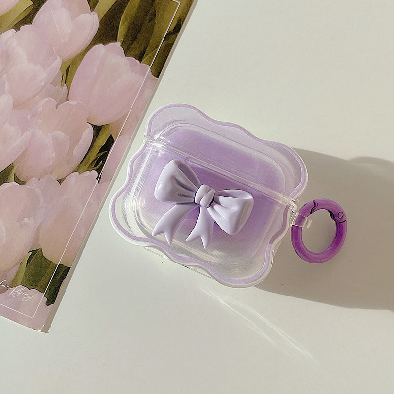 Korejas rozetes gradienta priekšgala mezgla futrālis Apple Airpods 1 2 Pro 3 2021 Bluetooth austiņu uzlādes kastes mīksts caurspīdīgs vāciņš