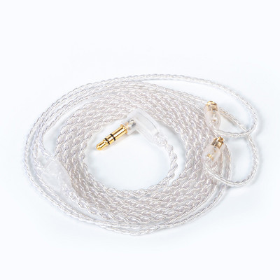 KBEAR atsvaidzinošs 4Core 4N sudrabots jaunināts austiņu kabelis MMCX/2PIN/QDC/TFZ austiņas TRI I3 Pro KZ ZST ZSN austiņām