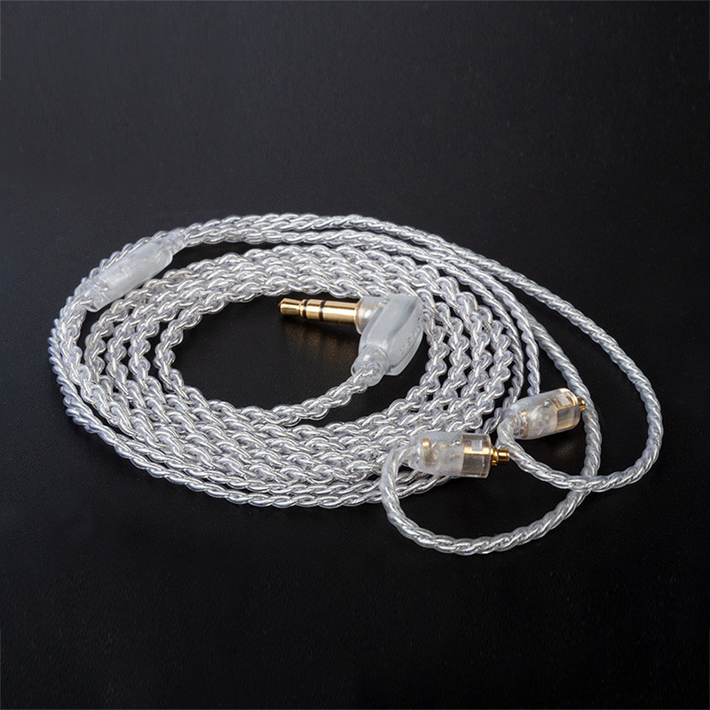 KBEAR atsvaidzinošs 4Core 4N sudrabots jaunināts austiņu kabelis MMCX/2PIN/QDC/TFZ austiņas TRI I3 Pro KZ ZST ZSN austiņām