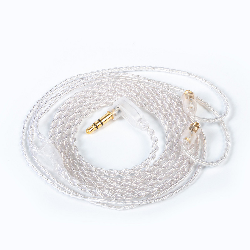 KBEAR atsvaidzinošs 4Core 4N sudrabots jaunināts austiņu kabelis MMCX/2PIN/QDC/TFZ austiņas TRI I3 Pro KZ ZST ZSN austiņām