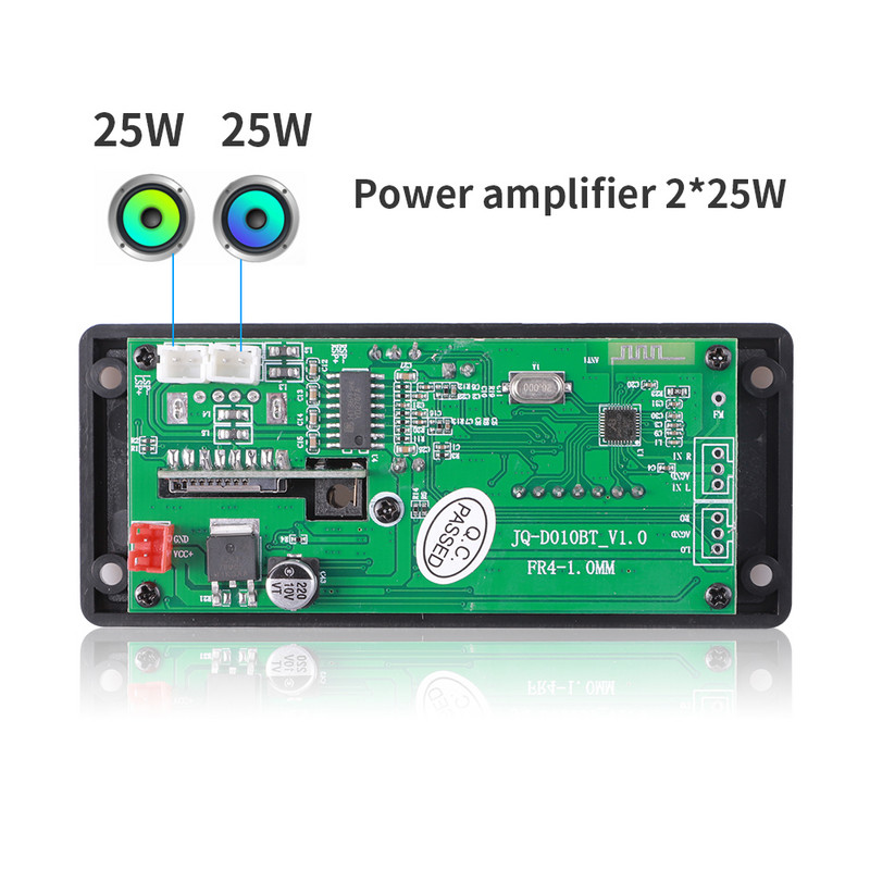 2*25W 50W pojačalo DC 7-15V ploča MP3 dekodera Bluetooth 5.0 12V auto MP3 player USB FM snimanje poziva podrška prebacivanje mapa