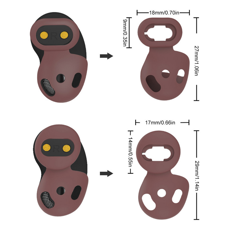 8 pár Galaxy Buds Live Ear Tips Szilikon Adapter Fülszárny Csere fülhallgató SamsungGalaxy Buds Live Tartozékokhoz