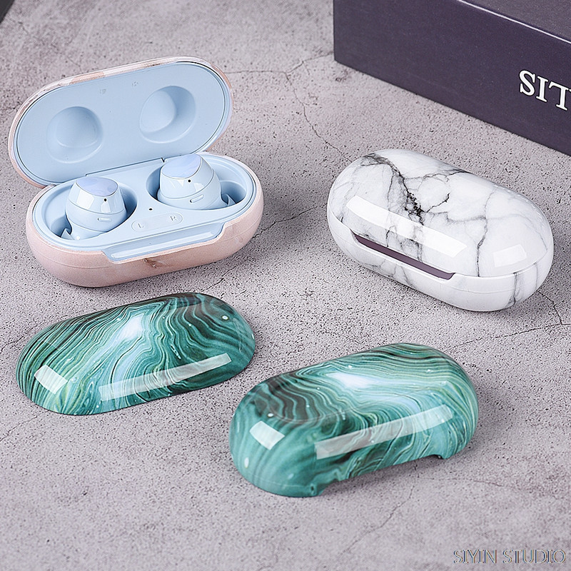 Márvány mintás tok Samsung Galaxy Buds Plus Live kemény PC-tokhoz Galaxy Buds Plus tok ütésálló Védőburkolat