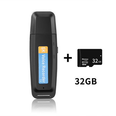 Mini 32/16G diktofons U-diska zibatmiņas disks digitālais audio ierakstītājs USB balss ierakstītājs pildspalvas atbalsts Mini SD atmiņas karte TF karte