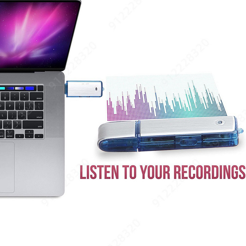 Mini balss ierakstītājs USB ierakstītājs Uzlādējams digitālais balss ieraksts Audio ierakstītājs datora sapulču interviju ierakstīšanai