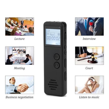 Ψηφιακή συσκευή εγγραφής φωνής 128 Kbps Μεγάλης απόστασης Ήχος MP3 Δικτάφωνο Μείωση θορύβου Φωνή MP3 WAV Συσκευή εγγραφής εγγραφής με ένα πλήκτρο